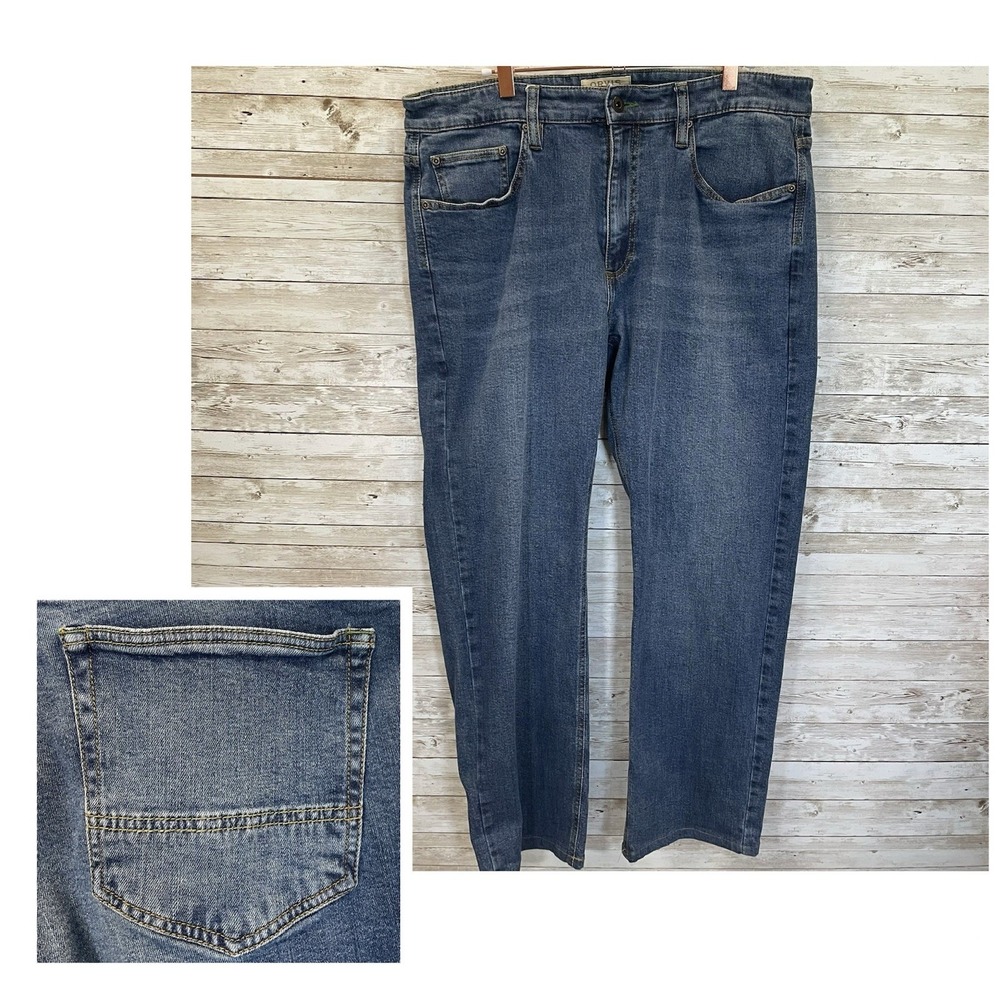 Orvis Mens 35x30 (act: 28.5) Jeans Medium Wash Straight Leg Mid Rise Fly Recipe